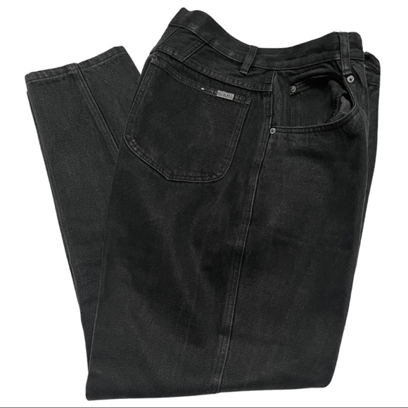 bill blass Denim - Bill Blass High Waist Straight Leg Jeans Size 14P Black